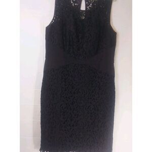 Limited Edition Womens Black Lace Dress 18 Lined Zip Up Goth Y2k‎ Dance Dinner